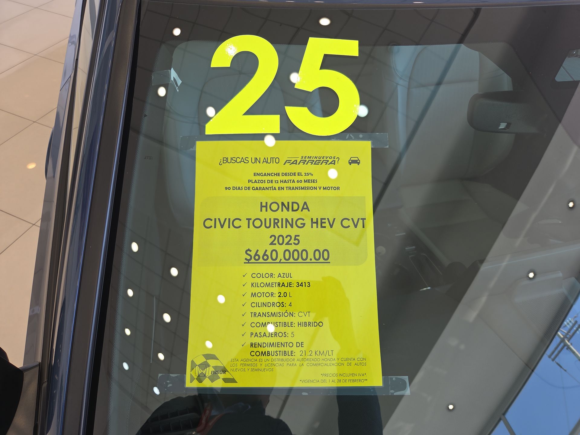 2025 Honda Civic 2.0 Touring Hev At